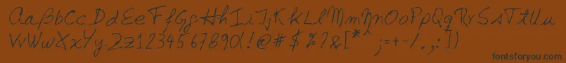 フォントLehn142 – 黒い文字が茶色の背景にあります