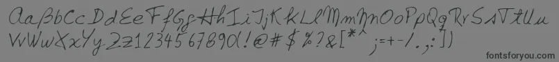 フォントLehn142 – 黒い文字の灰色の背景