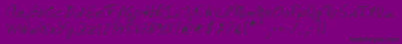 Lehn142-fontti – mustat fontit violetilla taustalla