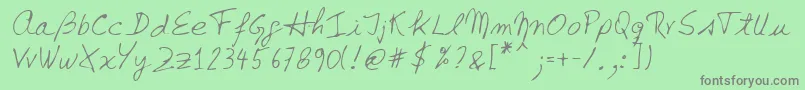 フォントLehn142 – 緑の背景に灰色の文字