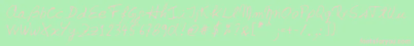 Lehn142 Font – Pink Fonts on Green Background