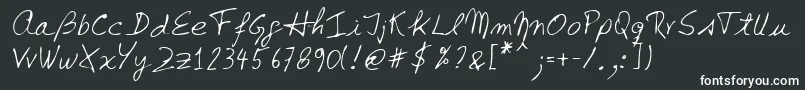 フォントLehn142 – 黒い背景に白い文字