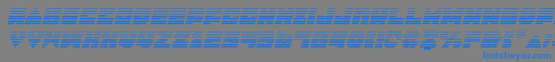 Lobotommygi-Schriftart – Blaue Schriften auf grauem Hintergrund