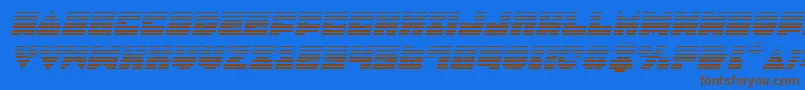 Lobotommygi Font – Brown Fonts on Blue Background