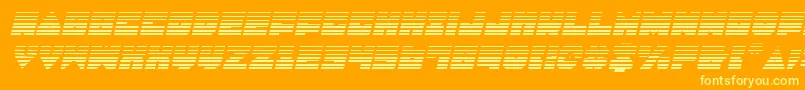 Lobotommygi Font – Yellow Fonts on Orange Background