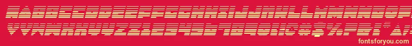 Lobotommygi Font – Yellow Fonts on Red Background