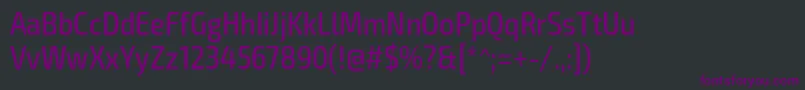 Шрифт Exo2Regularcondensed – фиолетовые шрифты на чёрном фоне