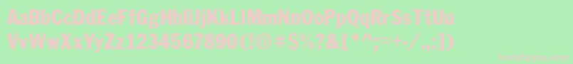 FranklinCond.Gothic Font – Pink Fonts on Green Background