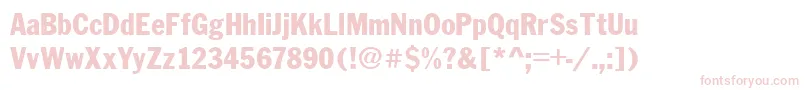 FranklinCond.Gothic Font – Pink Fonts on White Background