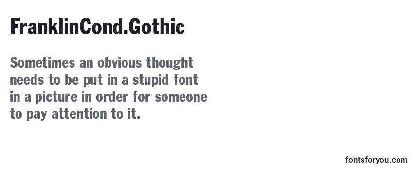 FranklinCond.Gothic Font