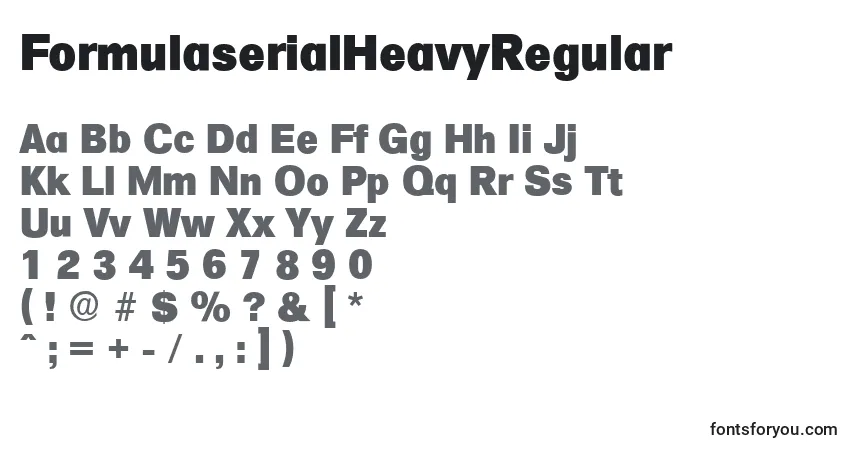 FormulaserialHeavyRegular-fontti – aakkoset, numerot, erikoismerkit