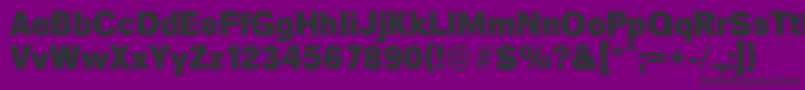 FormulaserialHeavyRegular Font – Black Fonts on Purple Background