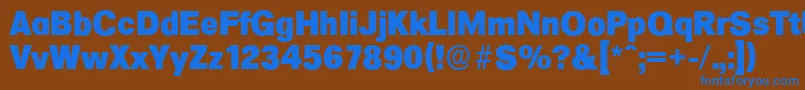 Więcej informacji o czcionce FormulaserialHeavyRegular Czcionka FormulaserialHeavyRegular – niebieskie czcionki na brązowym tle