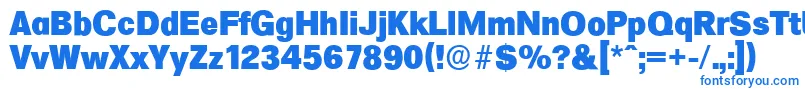 Weitere Informationen zur FormulaserialHeavyRegular-Schriftart FormulaserialHeavyRegular-Schriftart – Blaue Schriften auf weißem Hintergrund
