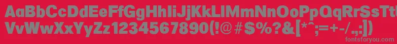FormulaserialHeavyRegular Font – Gray Fonts on Red Background