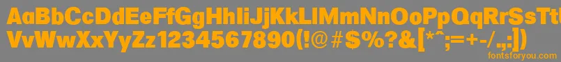 FormulaserialHeavyRegular Font – Orange Fonts on Gray Background