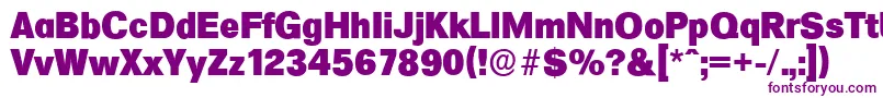 Police FormulaserialHeavyRegular – polices violettes sur fond blanc