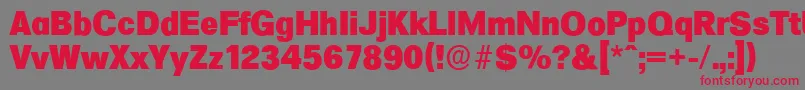 FormulaserialHeavyRegular Font – Red Fonts on Gray Background