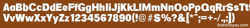 Weitere Informationen zur FormulaserialHeavyRegular-Schriftart FormulaserialHeavyRegular-Schriftart – Weiße Schriften auf braunem Hintergrund