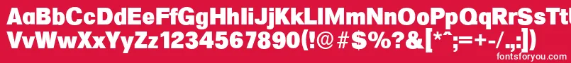 Шрифт FormulaserialHeavyRegular – белые шрифты на красном фоне