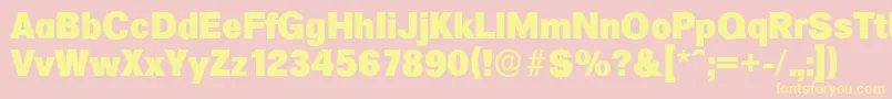 Weitere Informationen zur FormulaserialHeavyRegular-Schriftart FormulaserialHeavyRegular-Schriftart – Gelbe Schriften auf rosa Hintergrund