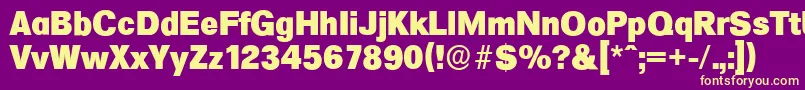 Шрифт FormulaserialHeavyRegular – жёлтые шрифты на фиолетовом фоне