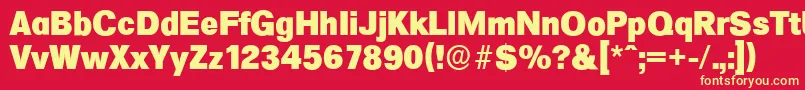 Lisätietoja FormulaserialHeavyRegular-fontista FormulaserialHeavyRegular-fontti – keltaiset fontit punaisella taustalla