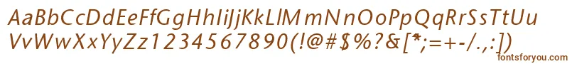 SapirItalic Font – Brown Fonts on White Background