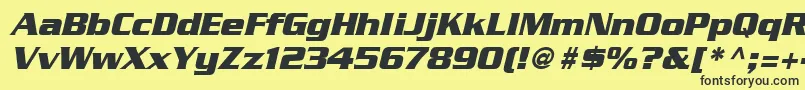 BoostSsiBoldItalic Font – Black Fonts on Yellow Background