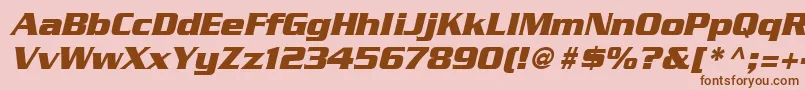 BoostSsiBoldItalic Font – Brown Fonts on Pink Background