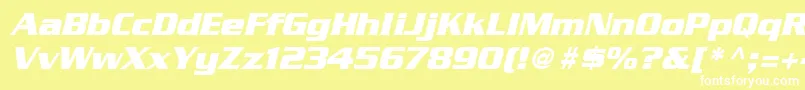 BoostSsiBoldItalic Font – White Fonts on Yellow Background