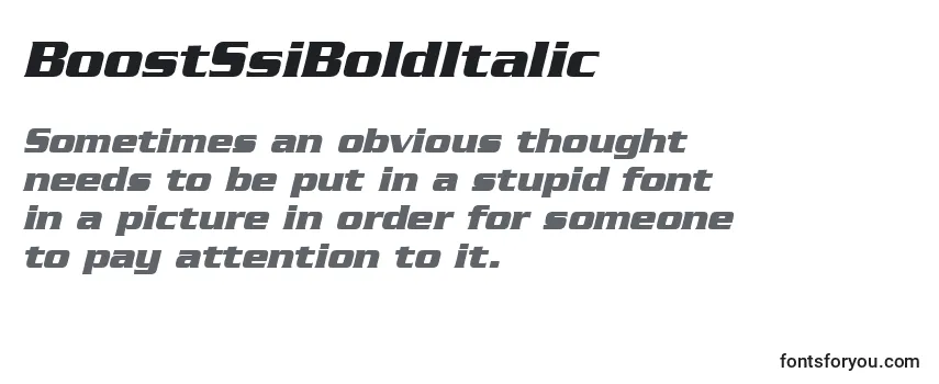 BoostSsiBoldItalic Font