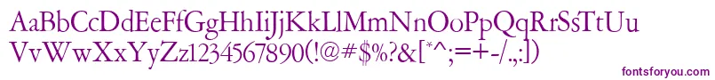 AmsterdamerGaramontRegular Font – Purple Fonts on White Background
