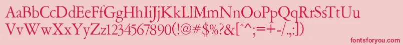 AmsterdamerGaramontRegular Font – Red Fonts on Pink Background