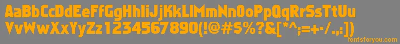 Fatman Font – Orange Fonts on Gray Background