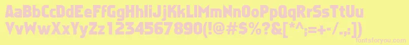 Fatman Font – Pink Fonts on Yellow Background