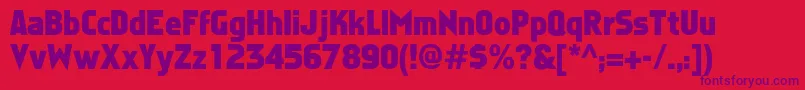 Fatman Font – Purple Fonts on Red Background