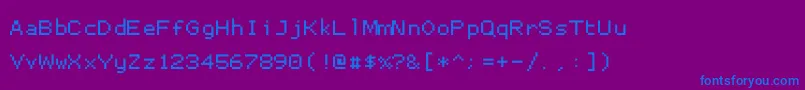 Шрифт Proggysmalltt – синие шрифты на фиолетовом фоне