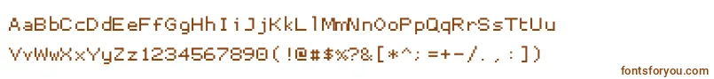 Шрифт Proggysmalltt – коричневые шрифты