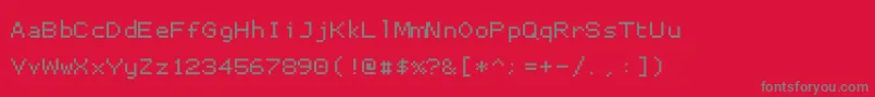 Proggysmalltt Font – Gray Fonts on Red Background