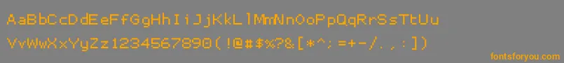 Шрифт Proggysmalltt – оранжевые шрифты на сером фоне