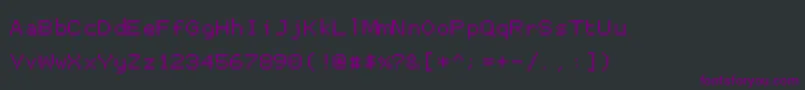 Шрифт Proggysmalltt – фиолетовые шрифты на чёрном фоне