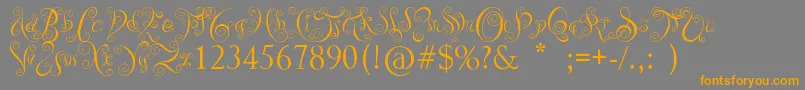 Шрифт YouArePrecious – оранжевые шрифты на сером фоне