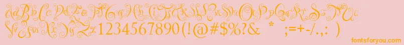 YouArePrecious Font – Orange Fonts on Pink Background