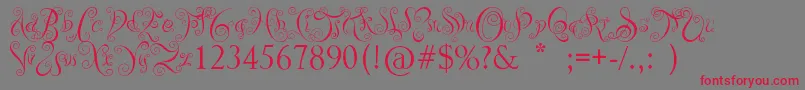 fuente YouArePrecious – Fuentes Rojas Sobre Fondo Gris