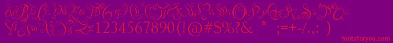 YouArePrecious Font – Red Fonts on Purple Background