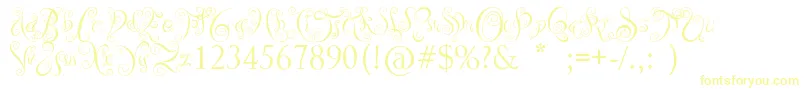 YouArePrecious Font – Yellow Fonts on White Background