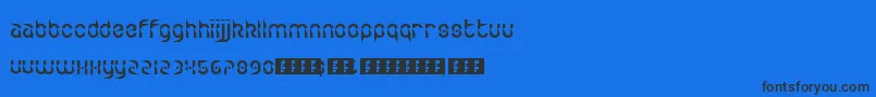 ZdykLeo Font – Black Fonts on Blue Background