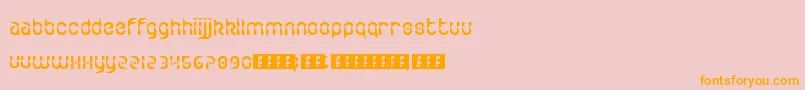 ZdykLeo Font – Orange Fonts on Pink Background