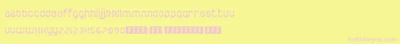 ZdykLeo Font – Pink Fonts on Yellow Background